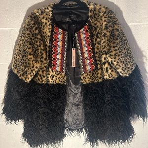 Leopard vintage style coat size L/XL